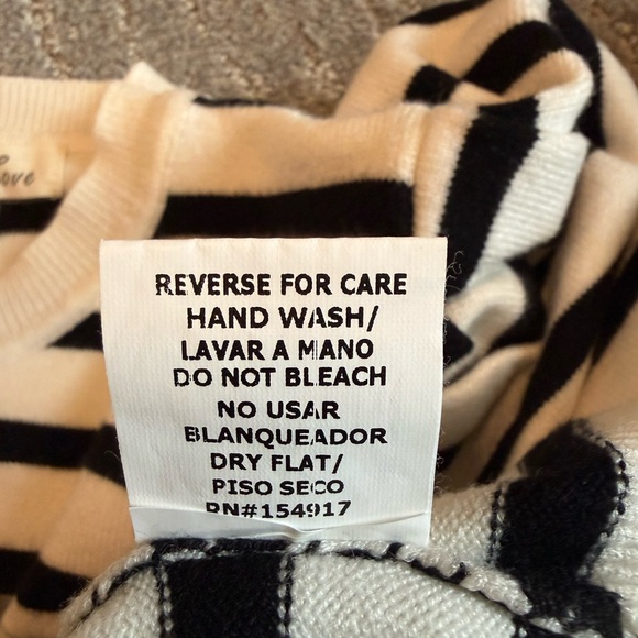 Vine & Love Striped Puff Sleeve Knit Sweater - Picture 7 of 9